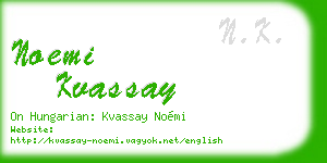 noemi kvassay business card